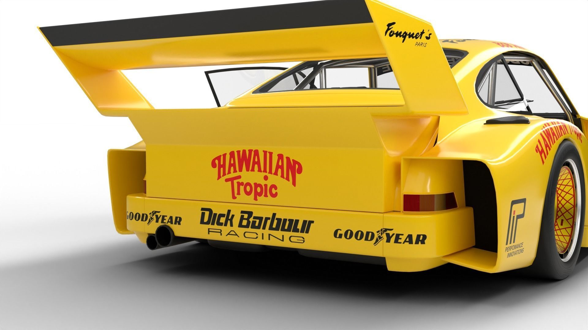 Porsche 935 Le Mans 1979 Barbour Racing HQ 3D model_7