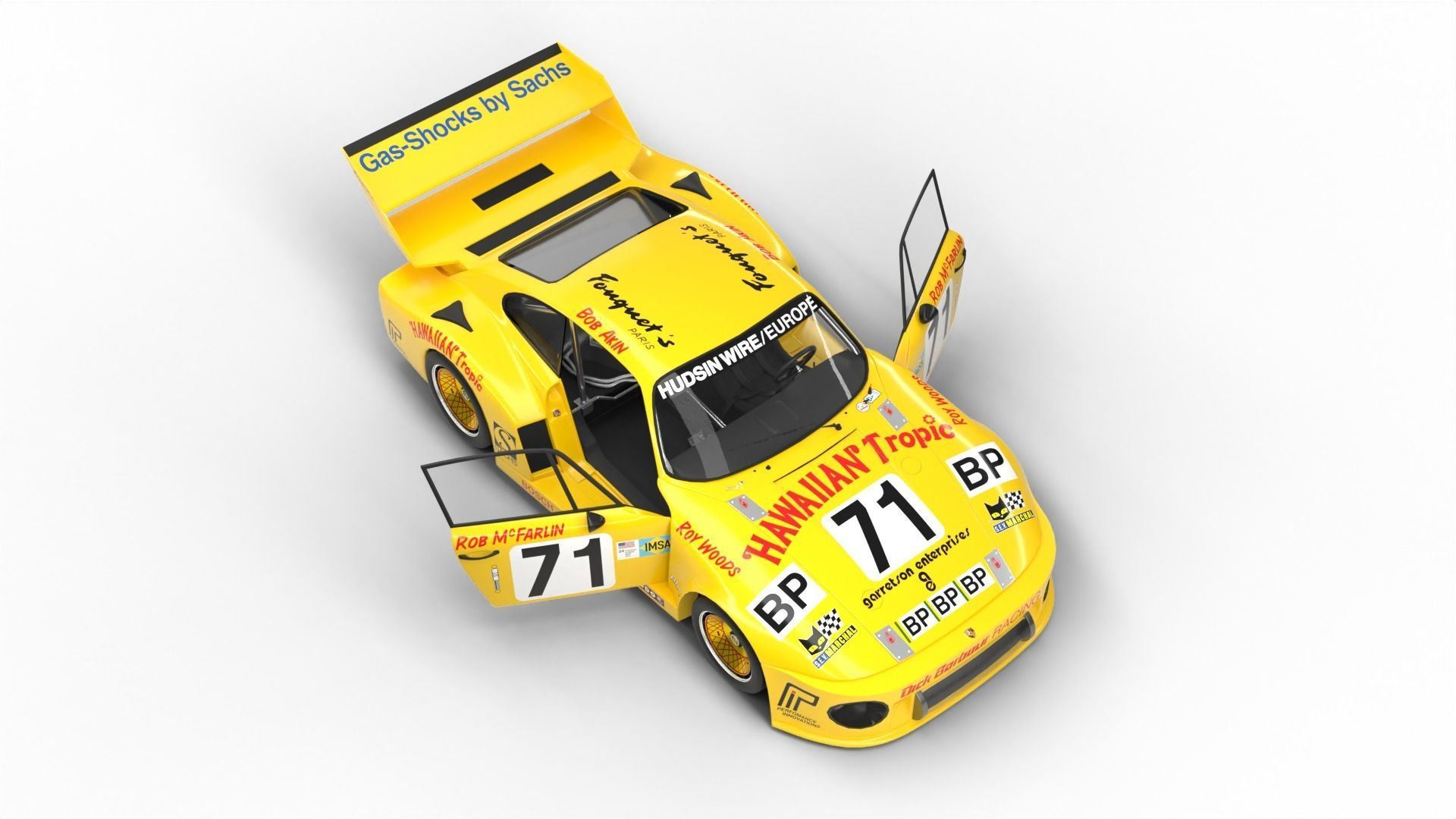 Porsche 935 Le Mans 1979 Barbour Racing HQ 3D model_12
