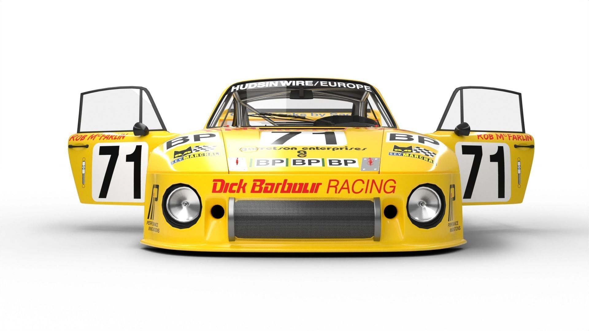 Porsche 935 Le Mans 1979 Barbour Racing HQ 3D model_19