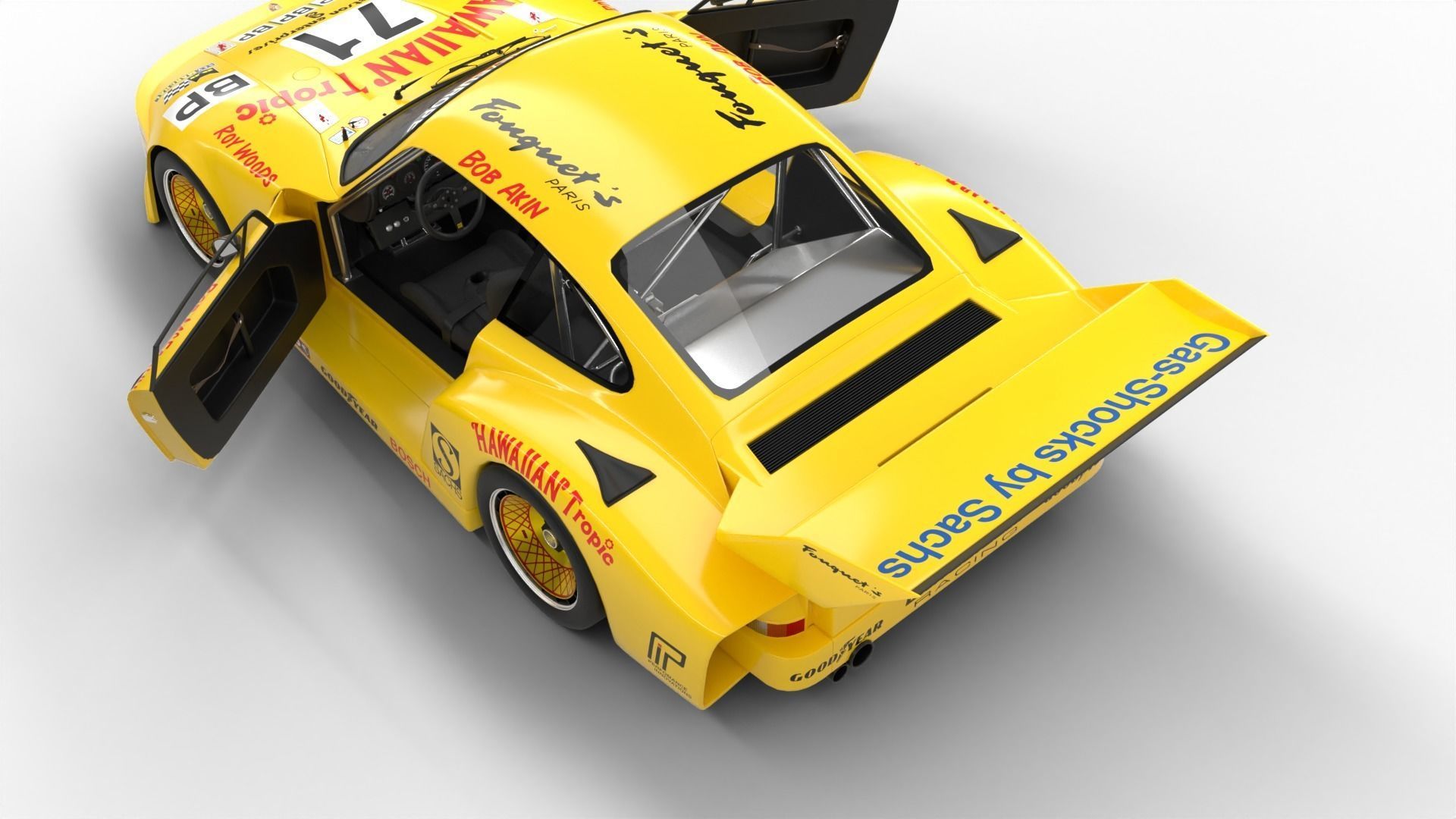 Porsche 935 Le Mans 1979 Barbour Racing HQ 3D model_13