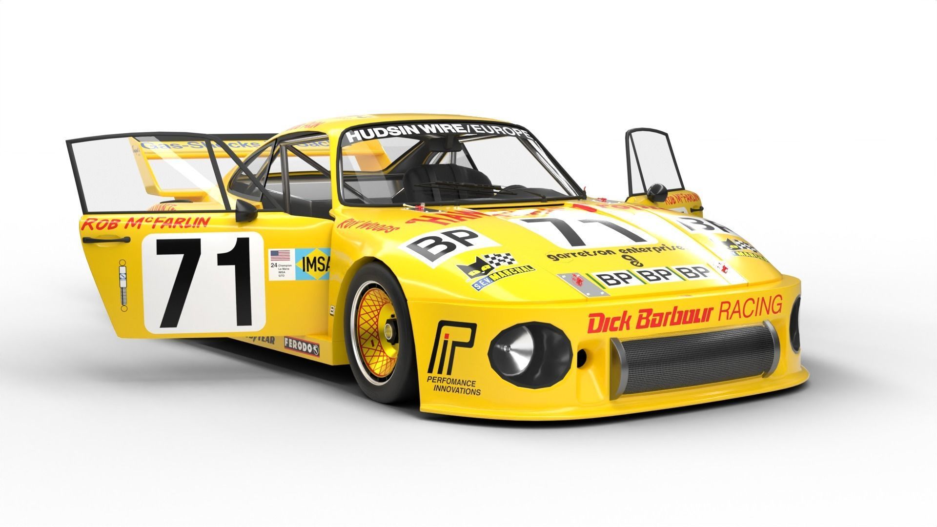 Porsche 935 Le Mans 1979 Barbour Racing HQ 3D model_5