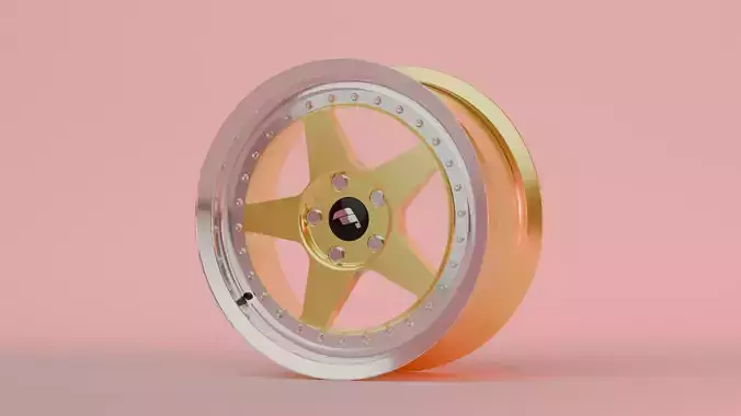 Japan Racing 6 - Gold Rim 3D model