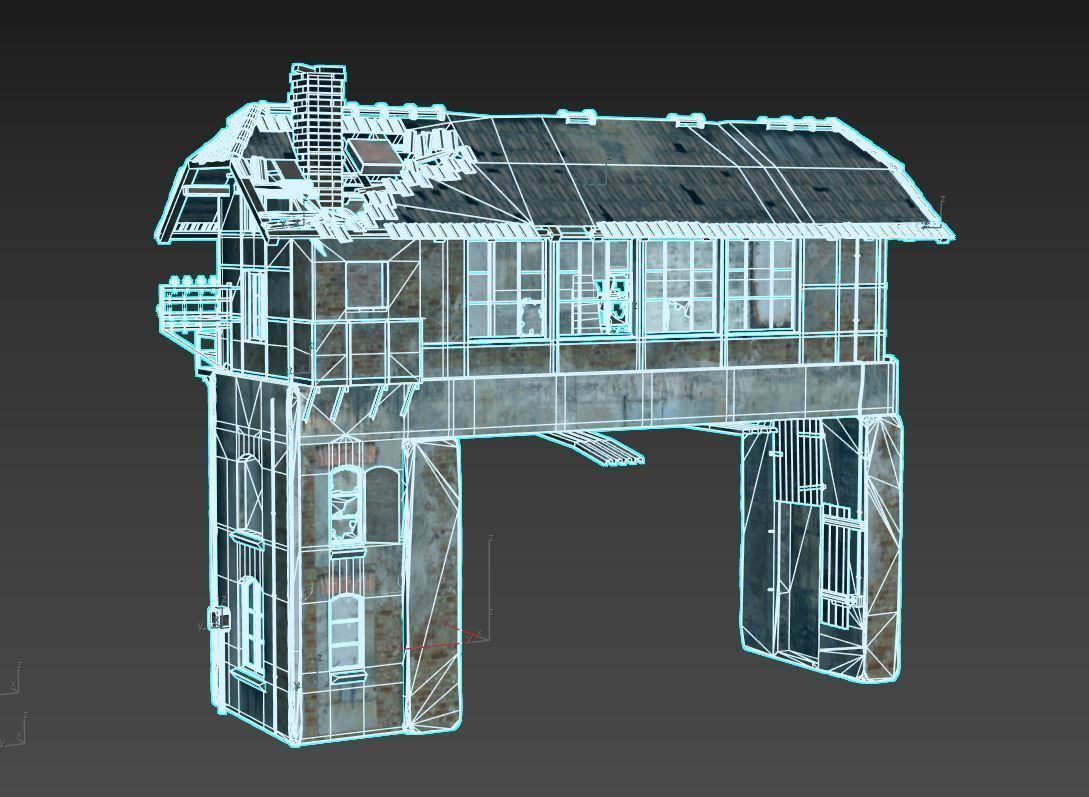 Abandoned Railroad Signal Box 3D model_12