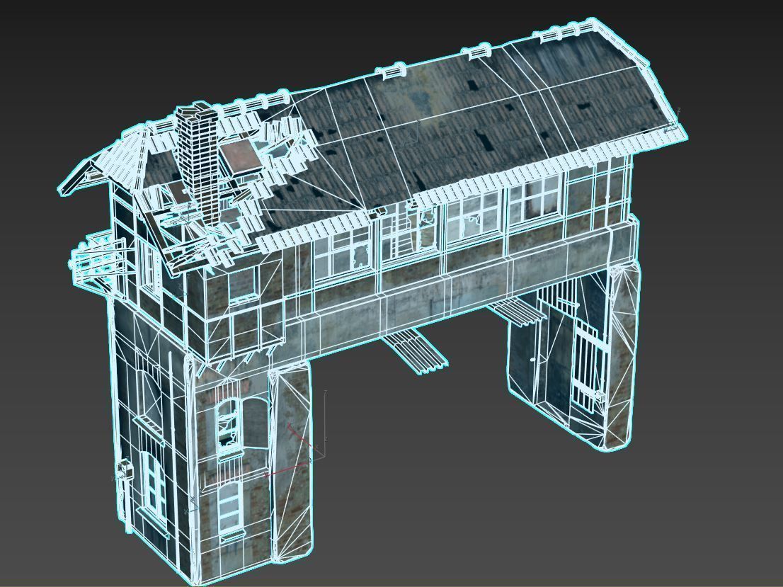 Abandoned Railroad Signal Box 3D model_14