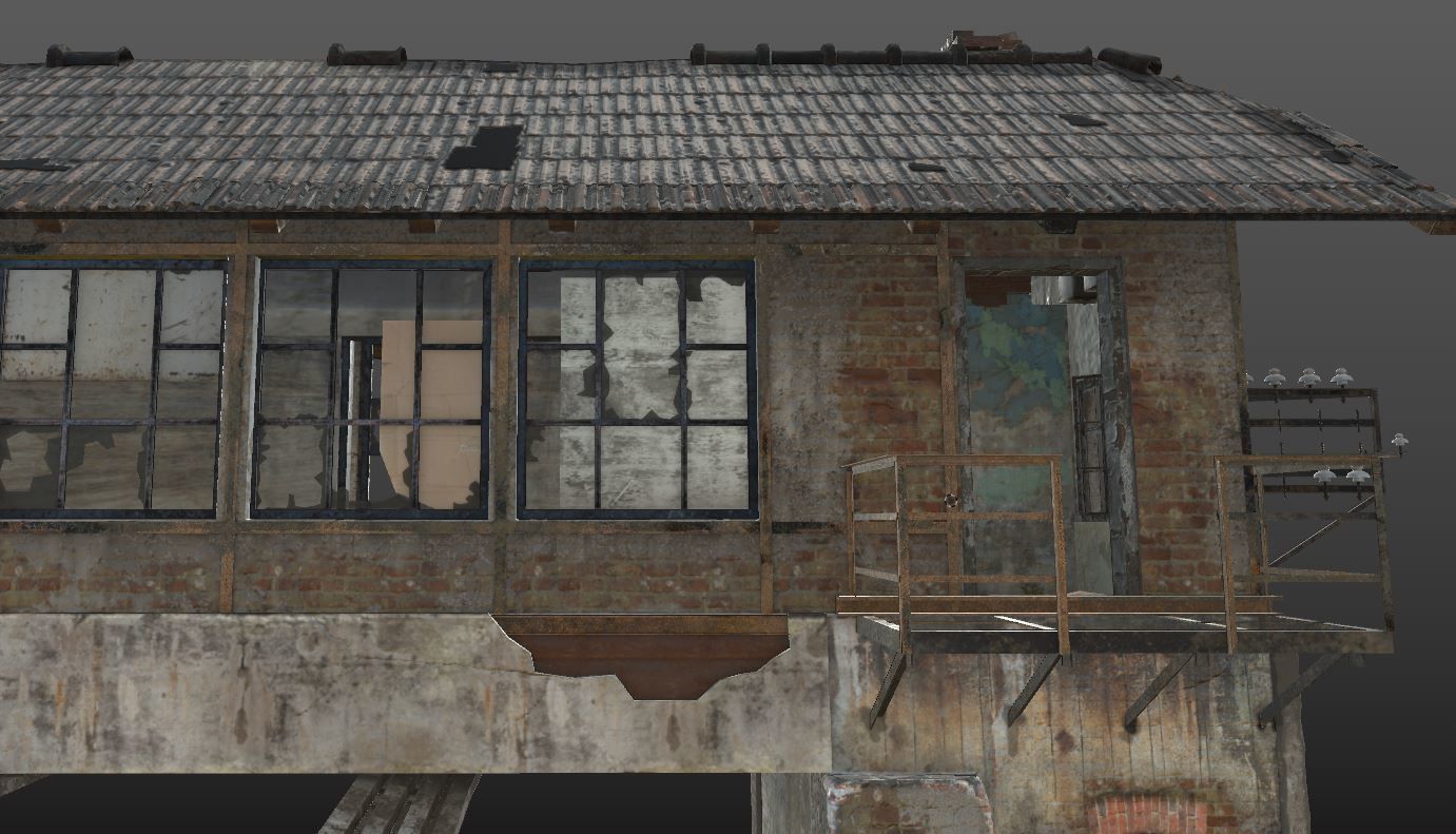 Abandoned Railroad Signal Box 3D model_9