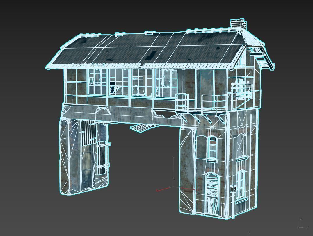 Abandoned Railroad Signal Box 3D model_13