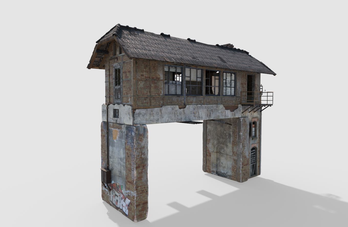 Abandoned Railroad Signal Box 3D model_3