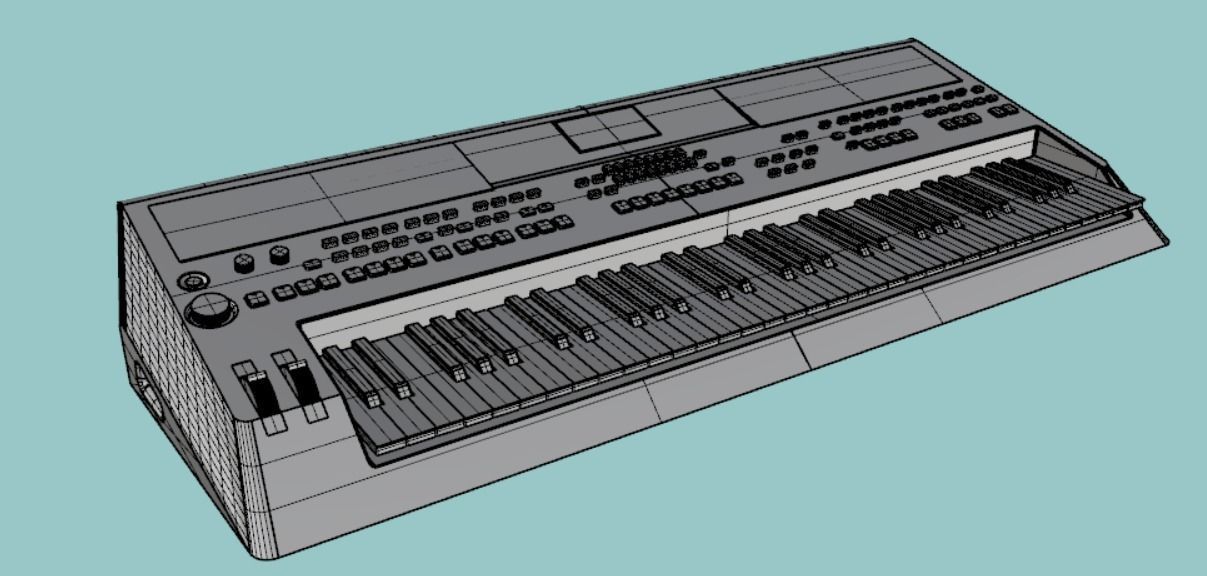KEYBOARD ORGAN - KEYBOARD YAMAHA PSR-SX600  3D model_7