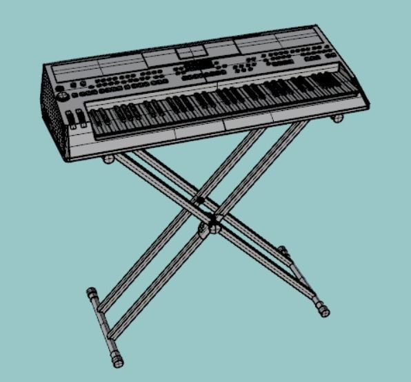 KEYBOARD ORGAN - KEYBOARD YAMAHA PSR-SX600  3D model_6