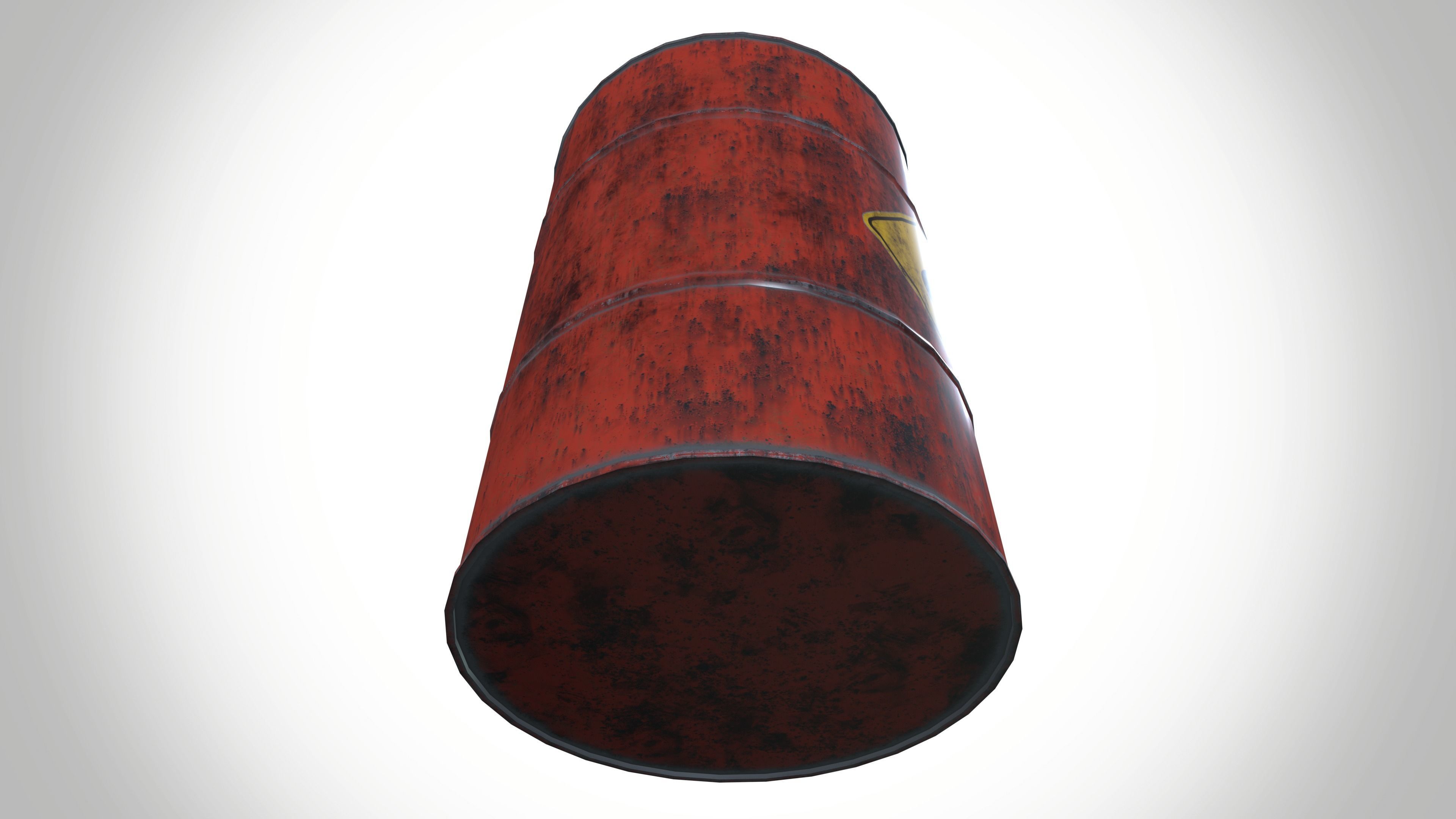 Oil Barrel Low-poly 3D model_8