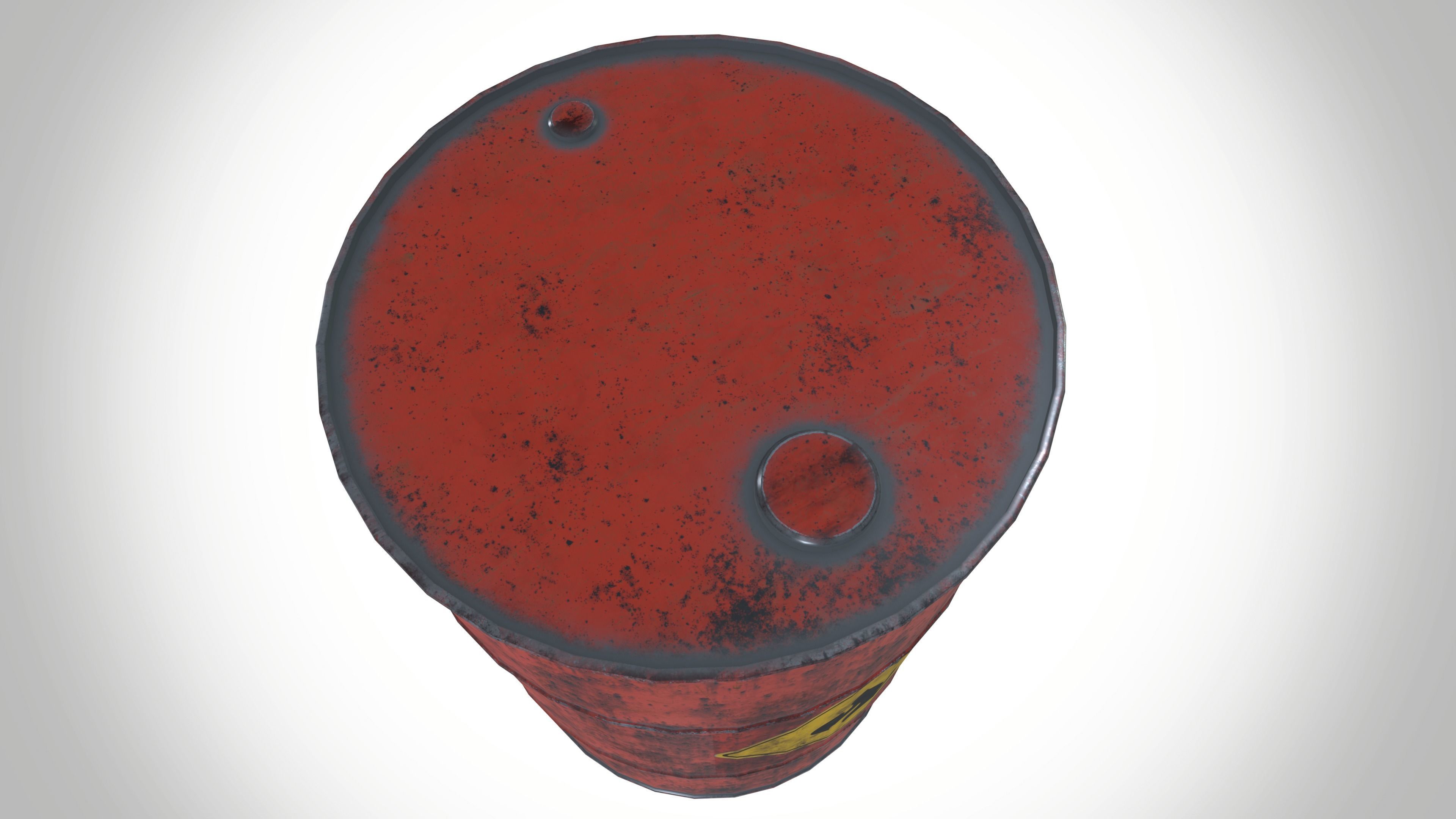 Oil Barrel Low-poly 3D model_5
