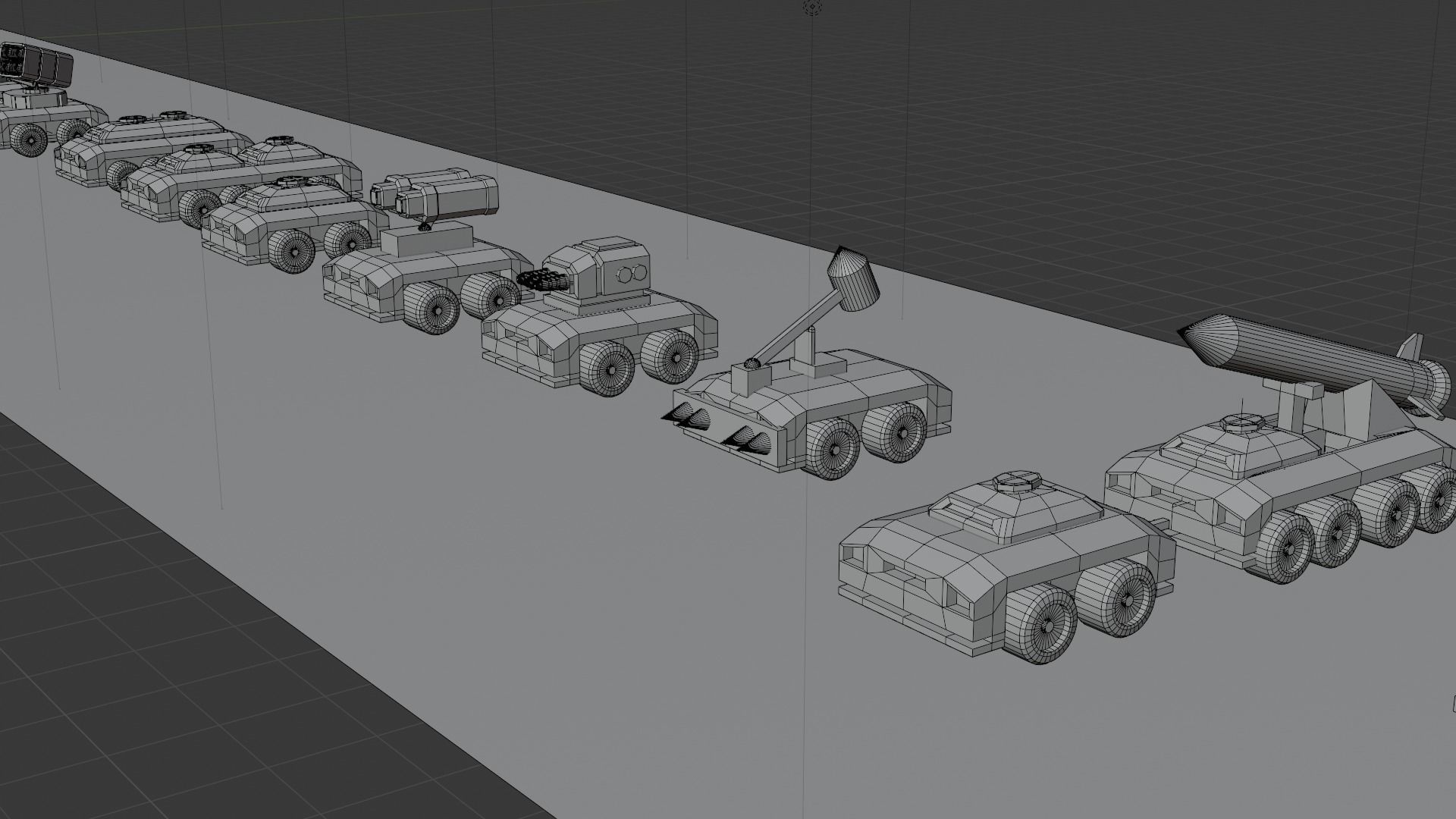 low poly tanks Low-poly 3D model_12