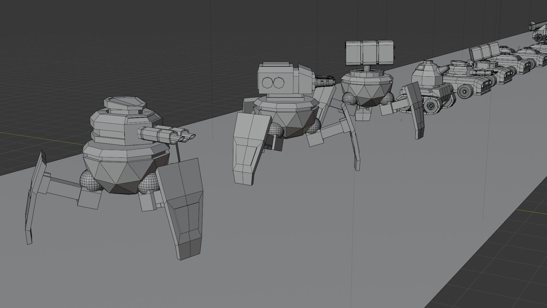 low poly tanks Low-poly 3D model_13