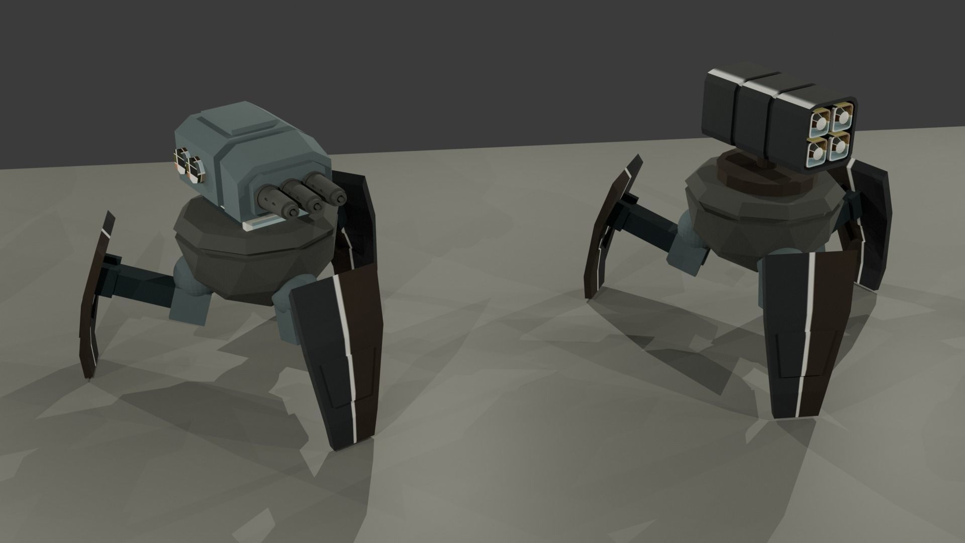 low poly tanks Low-poly 3D model_1