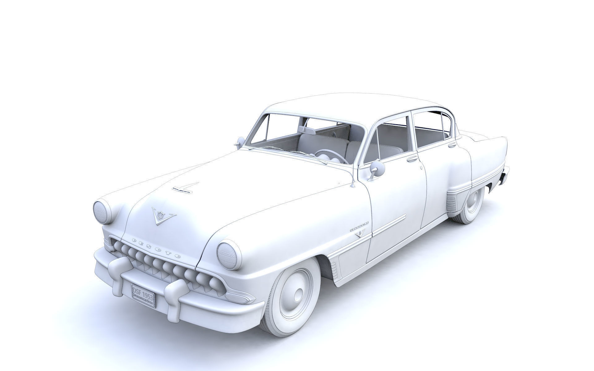Desoto Firedome Sedan 1953 3D model_18