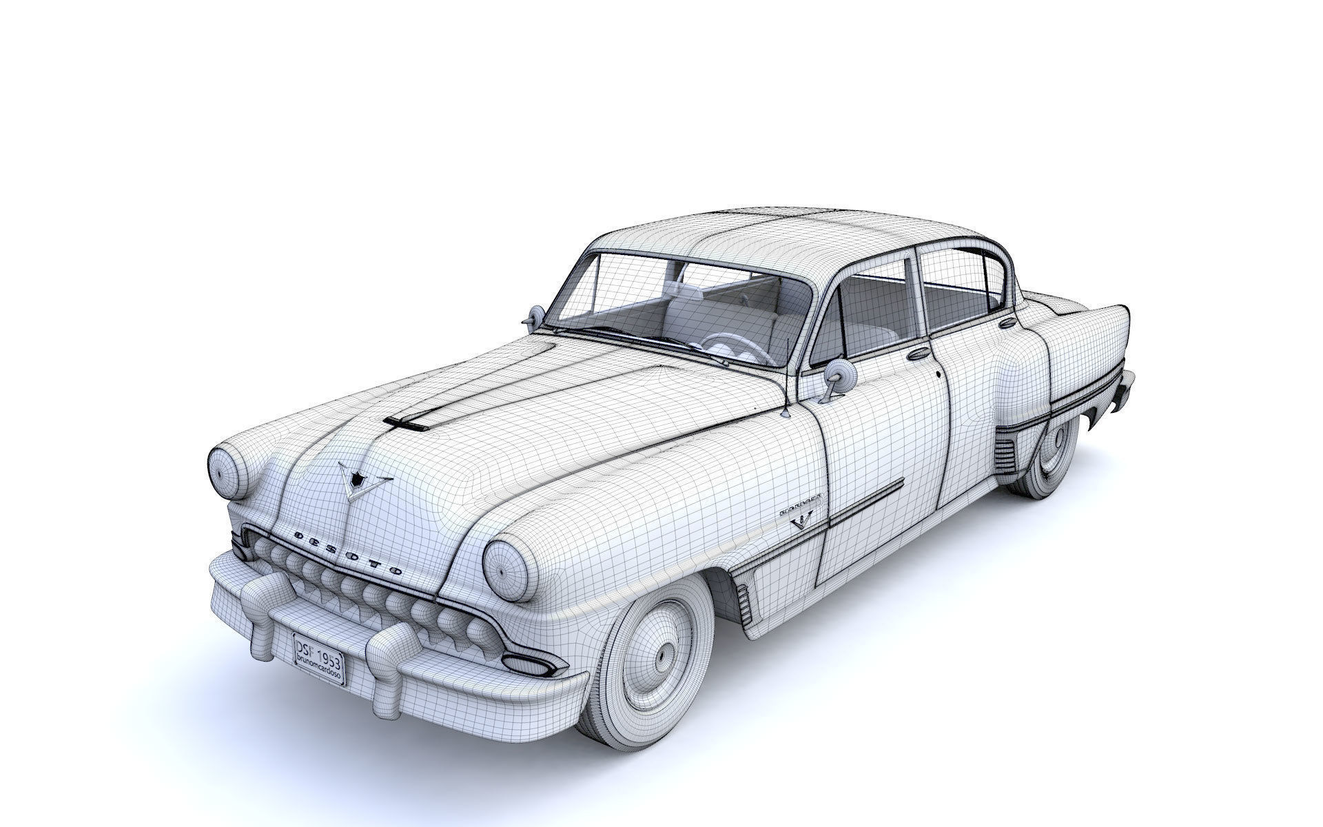 Desoto Firedome Sedan 1953 3D model_19