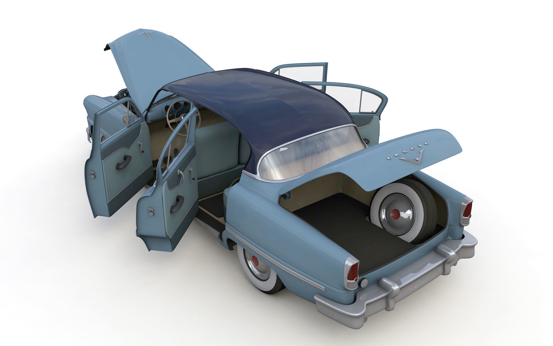 Desoto Firedome Sedan 1953 3D model_13