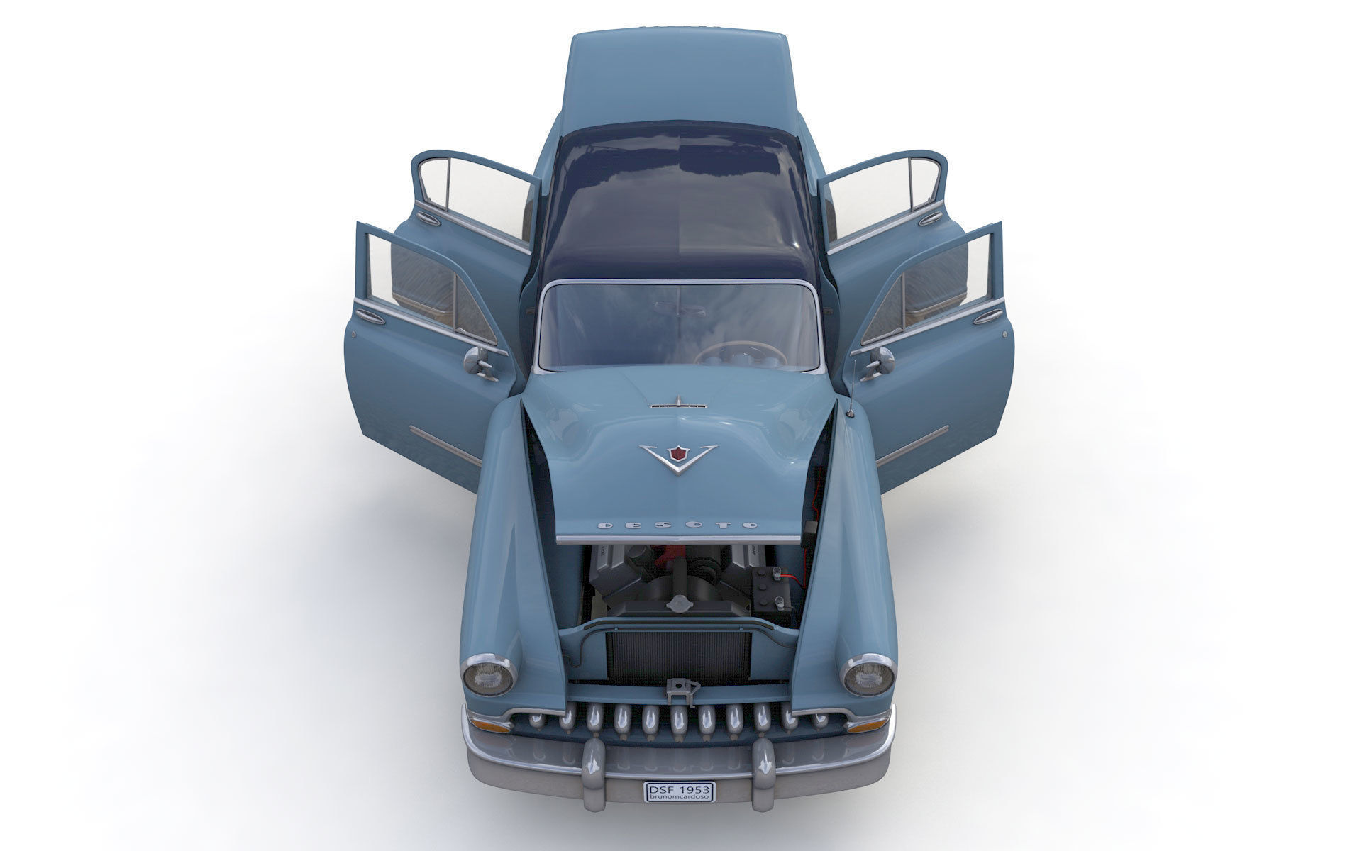 Desoto Firedome Sedan 1953 3D model_9