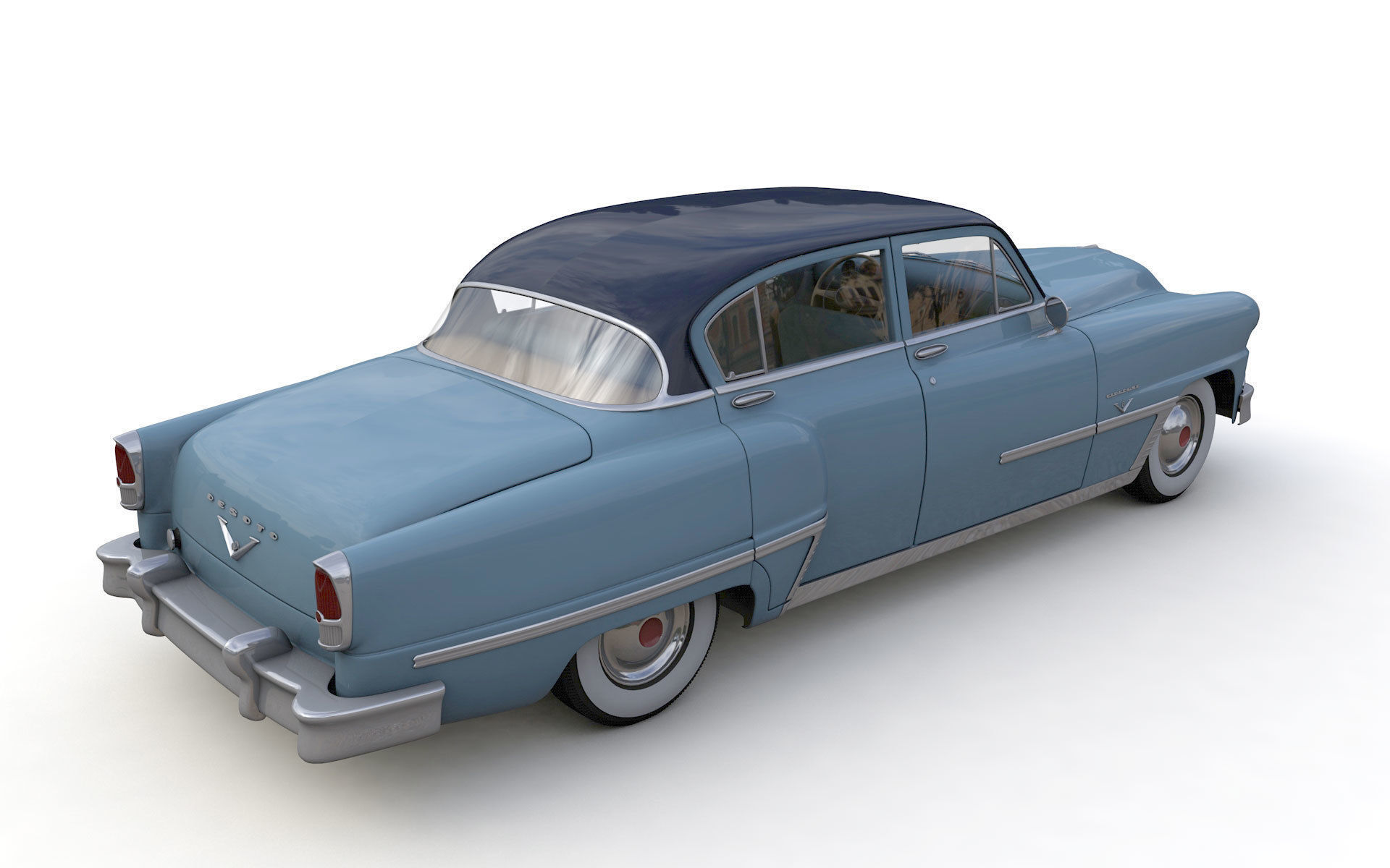 Desoto Firedome Sedan 1953 3D model_7