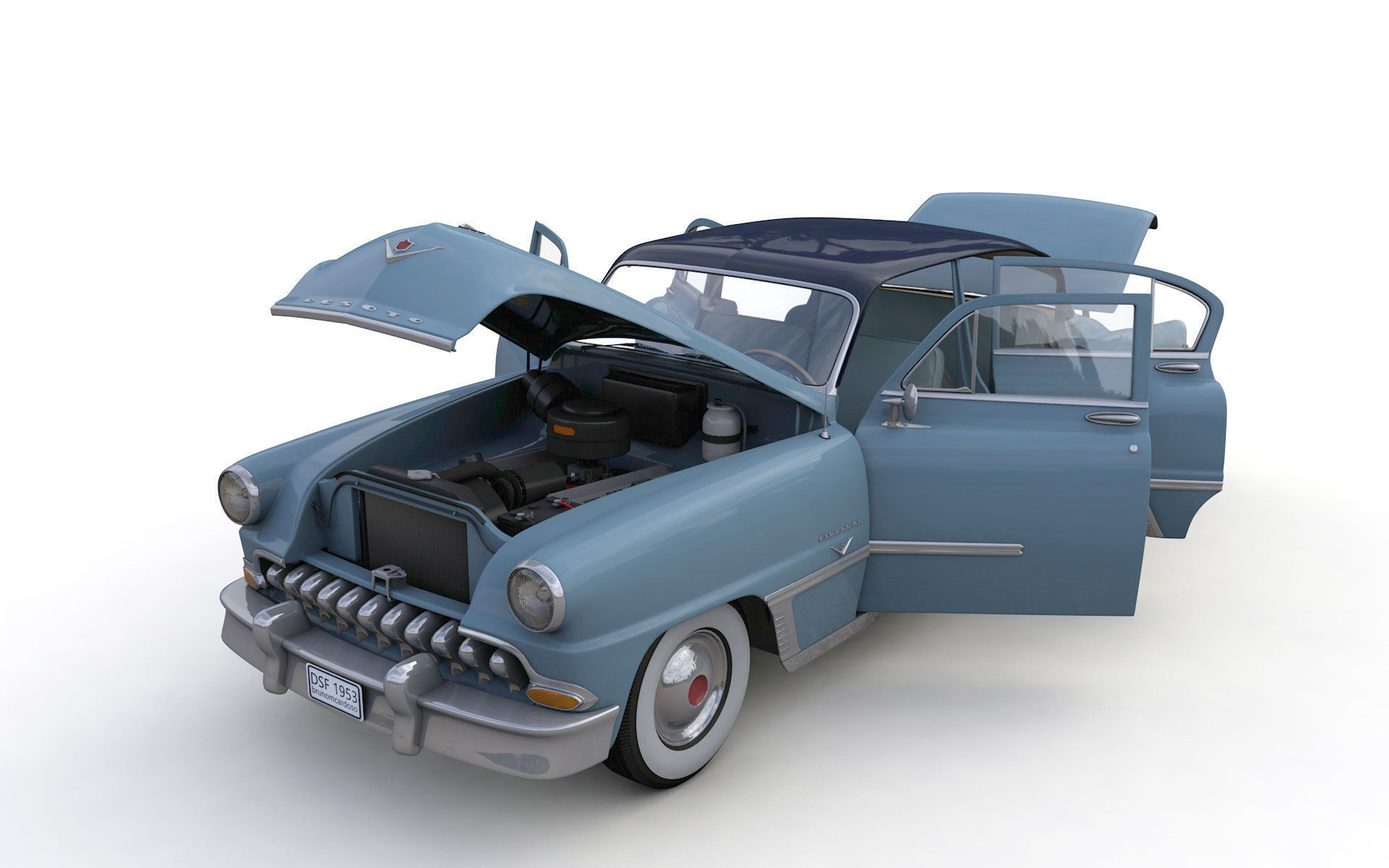 Desoto Firedome Sedan 1953 3D model_1