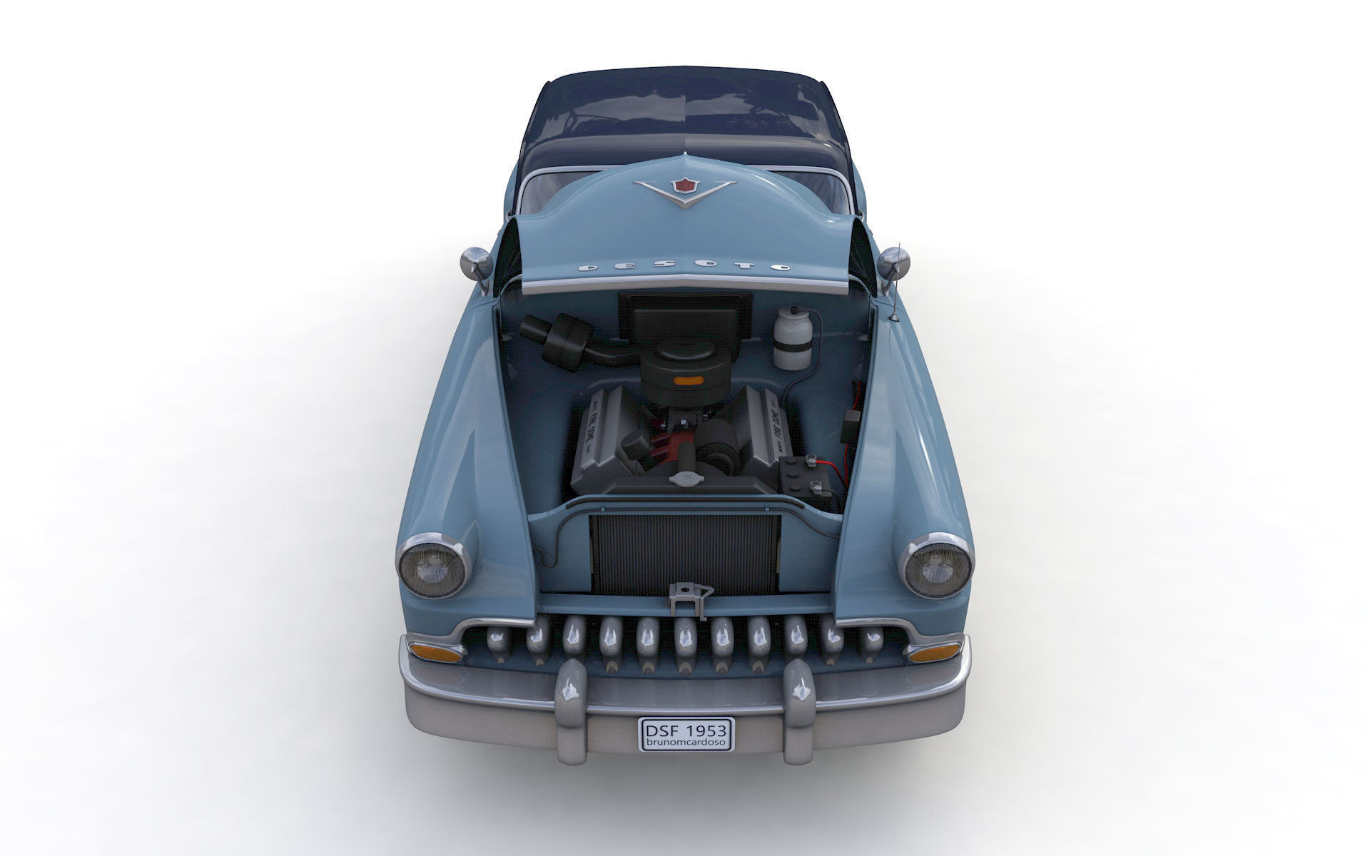 Desoto Firedome Sedan 1953 3D model_8