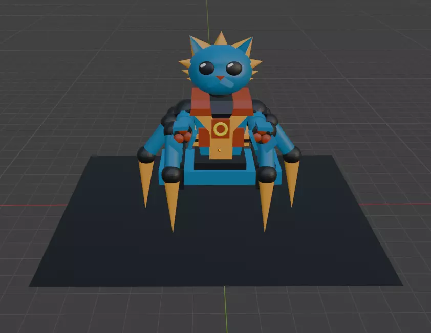 SpiderCat Robot 3D model_0