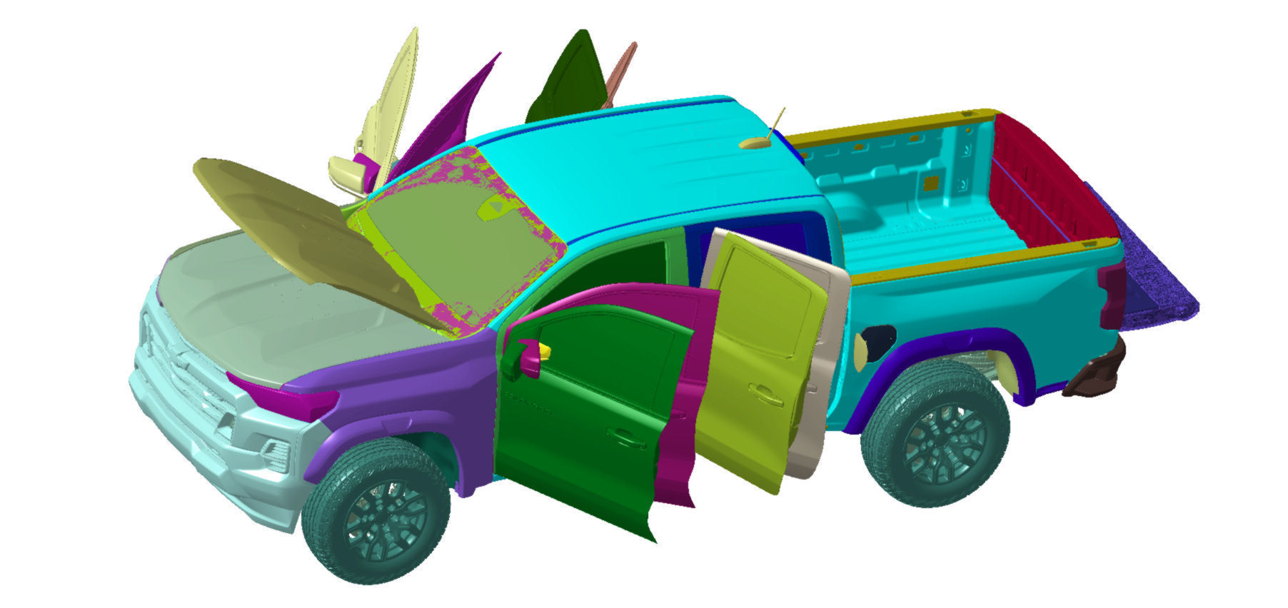 Chevrolet Colorado 4WD 2023 Vehicle 3d scan model 3D model_1