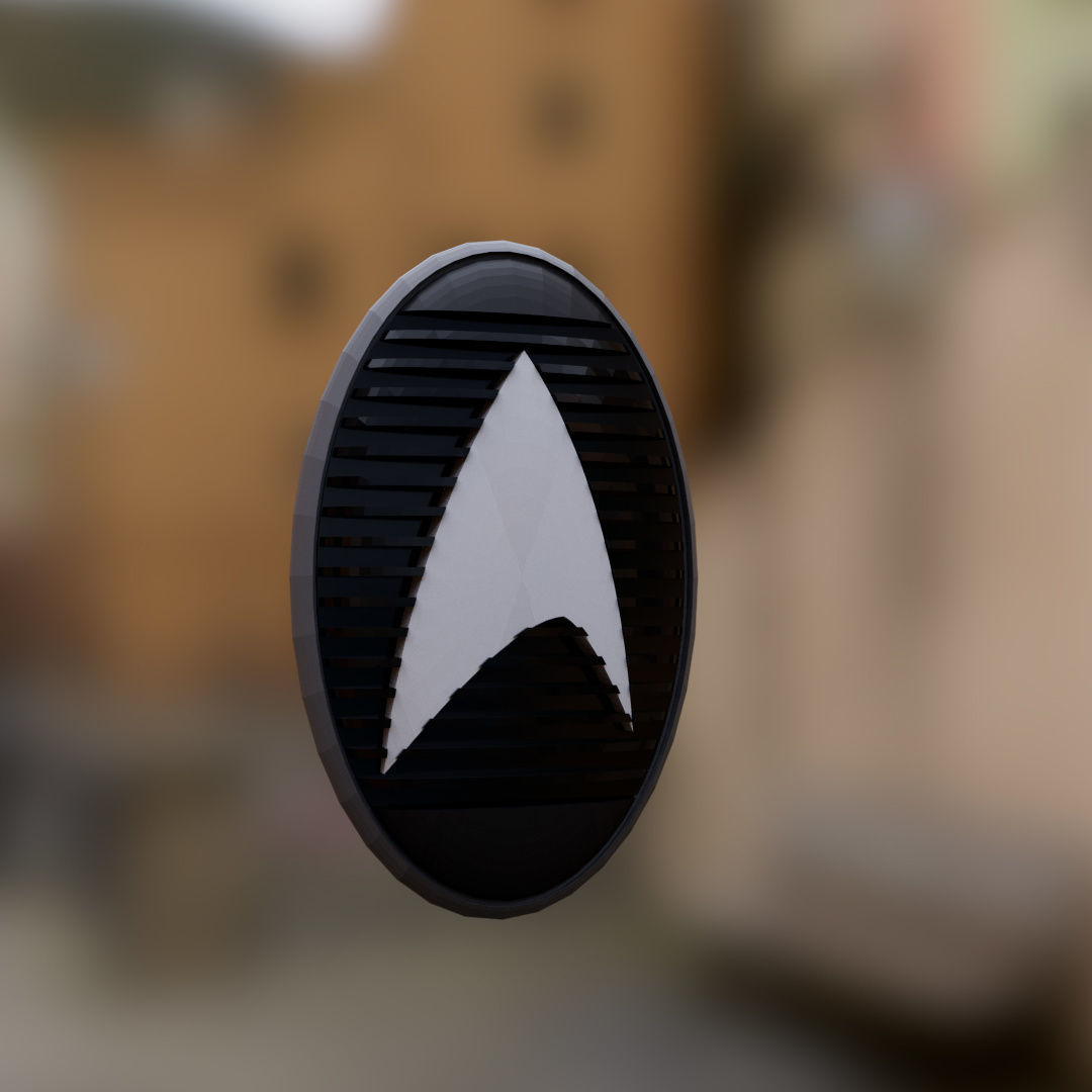 Star Trek combadge design 3D print model_3