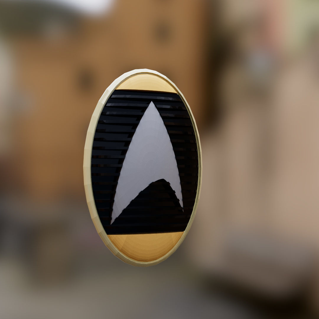 Star Trek combadge design 3D print model_2