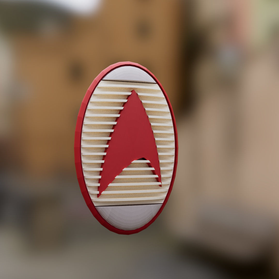 Star Trek combadge design 3D print model_4