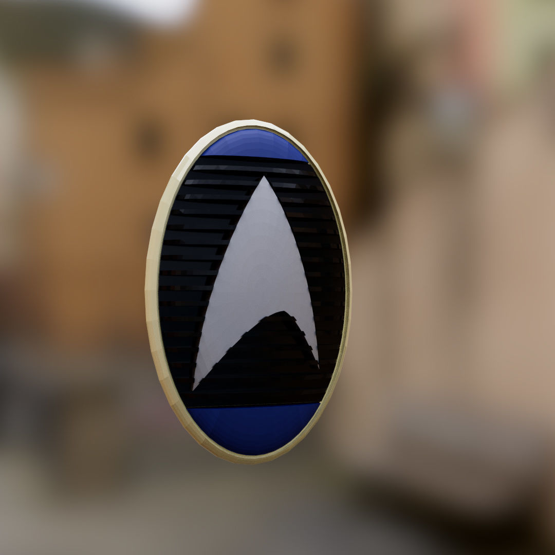 Star Trek combadge design 3D print model_1