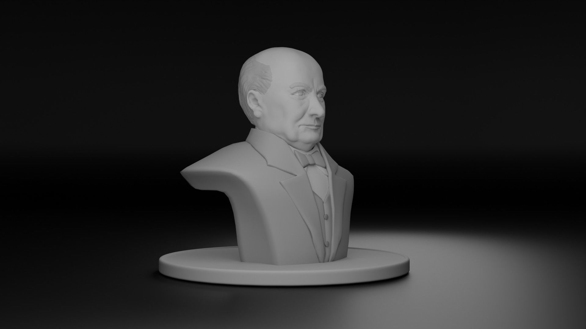 Winston Churchill 3D model_3