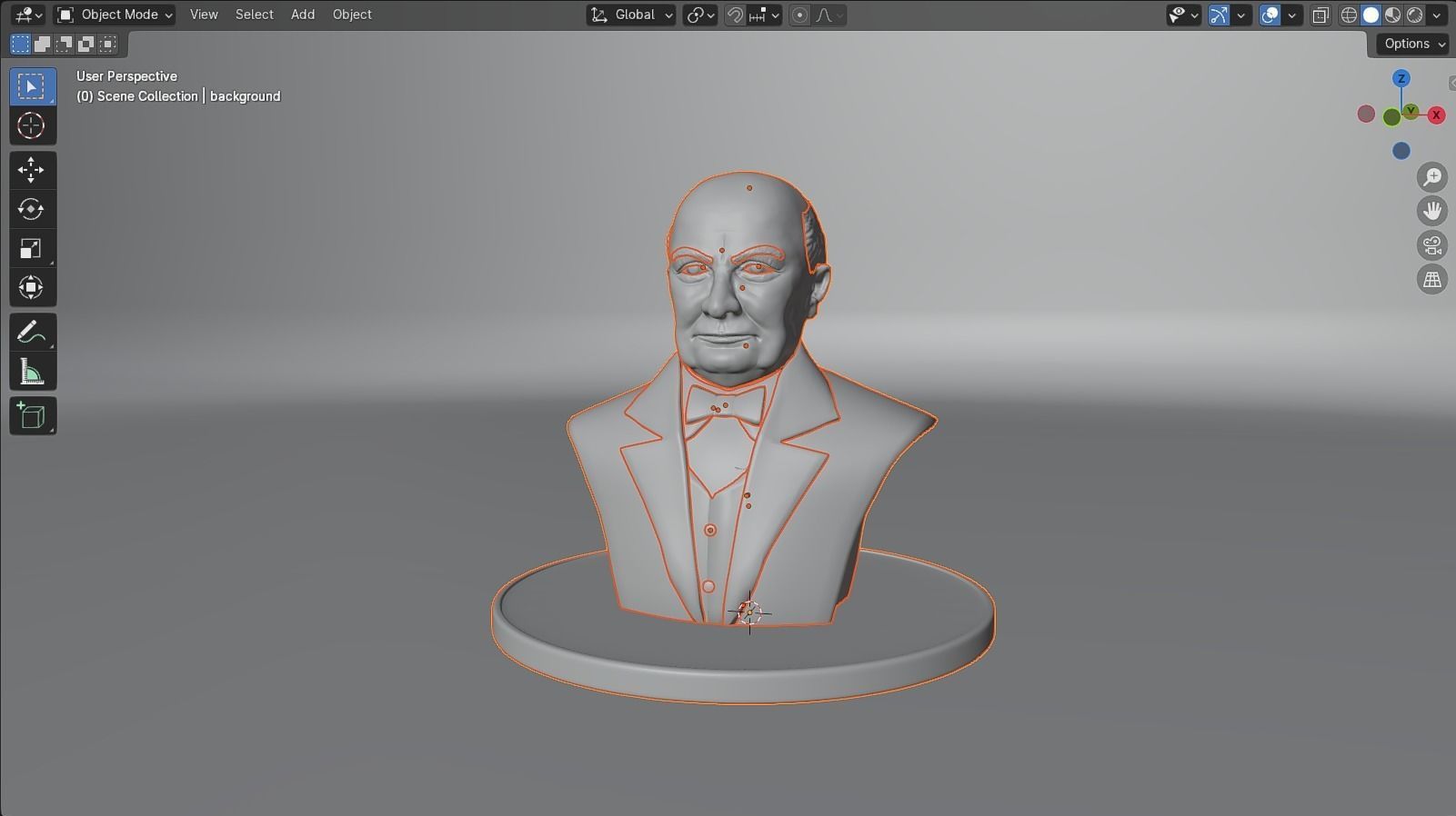 Winston Churchill 3D model_30