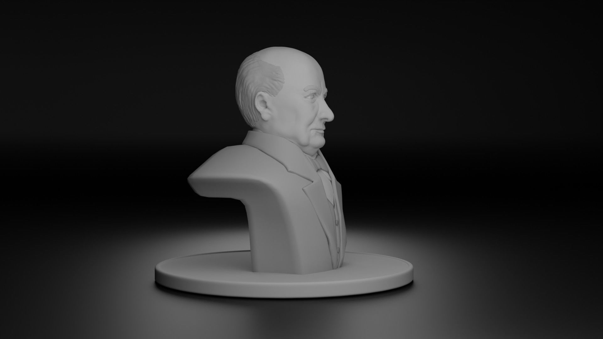 Winston Churchill 3D model_4