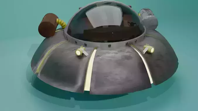 rick and morty space crusier 3D model