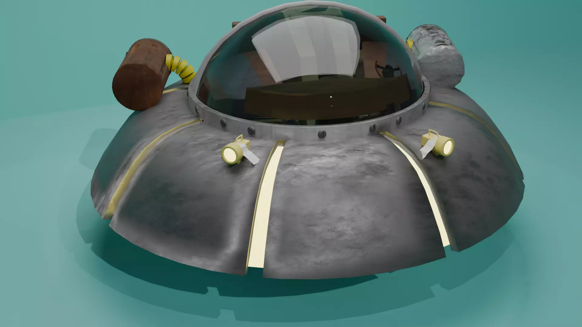 rick and morty space crusier 3D model_0