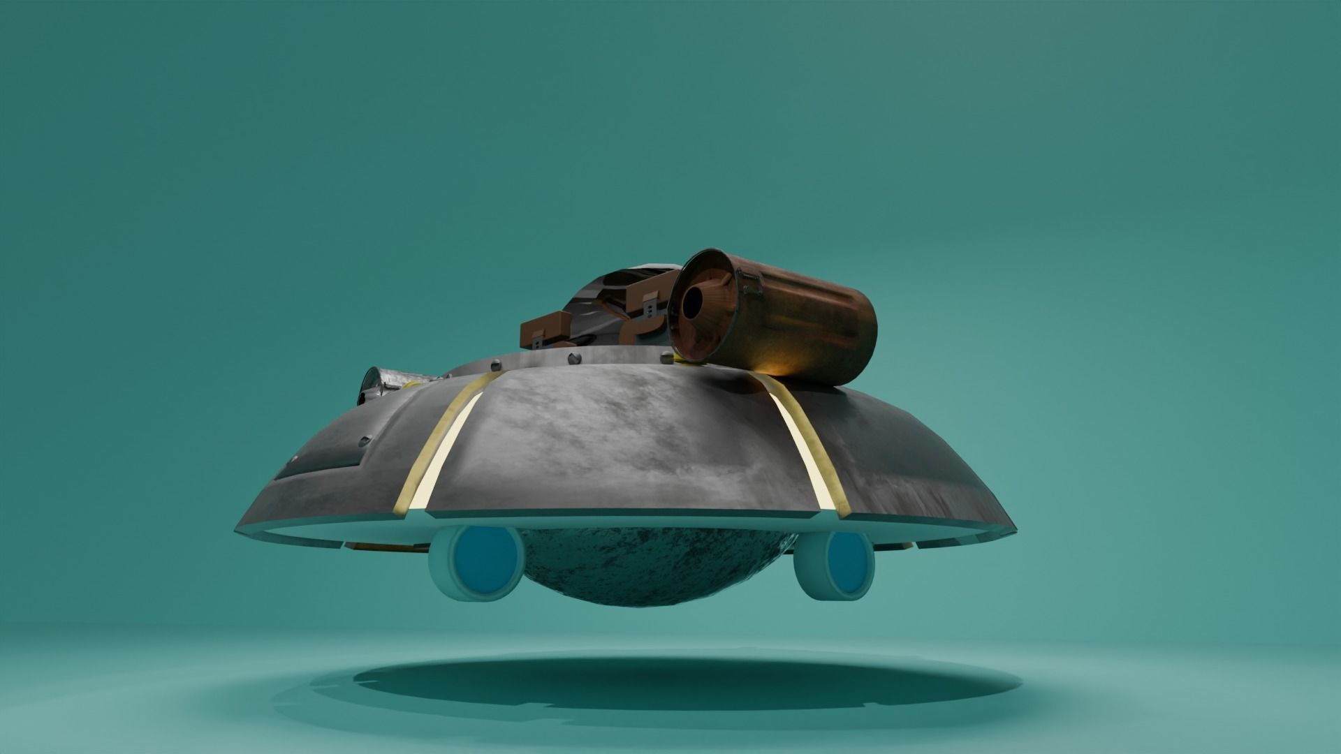 rick and morty space crusier 3D model_4