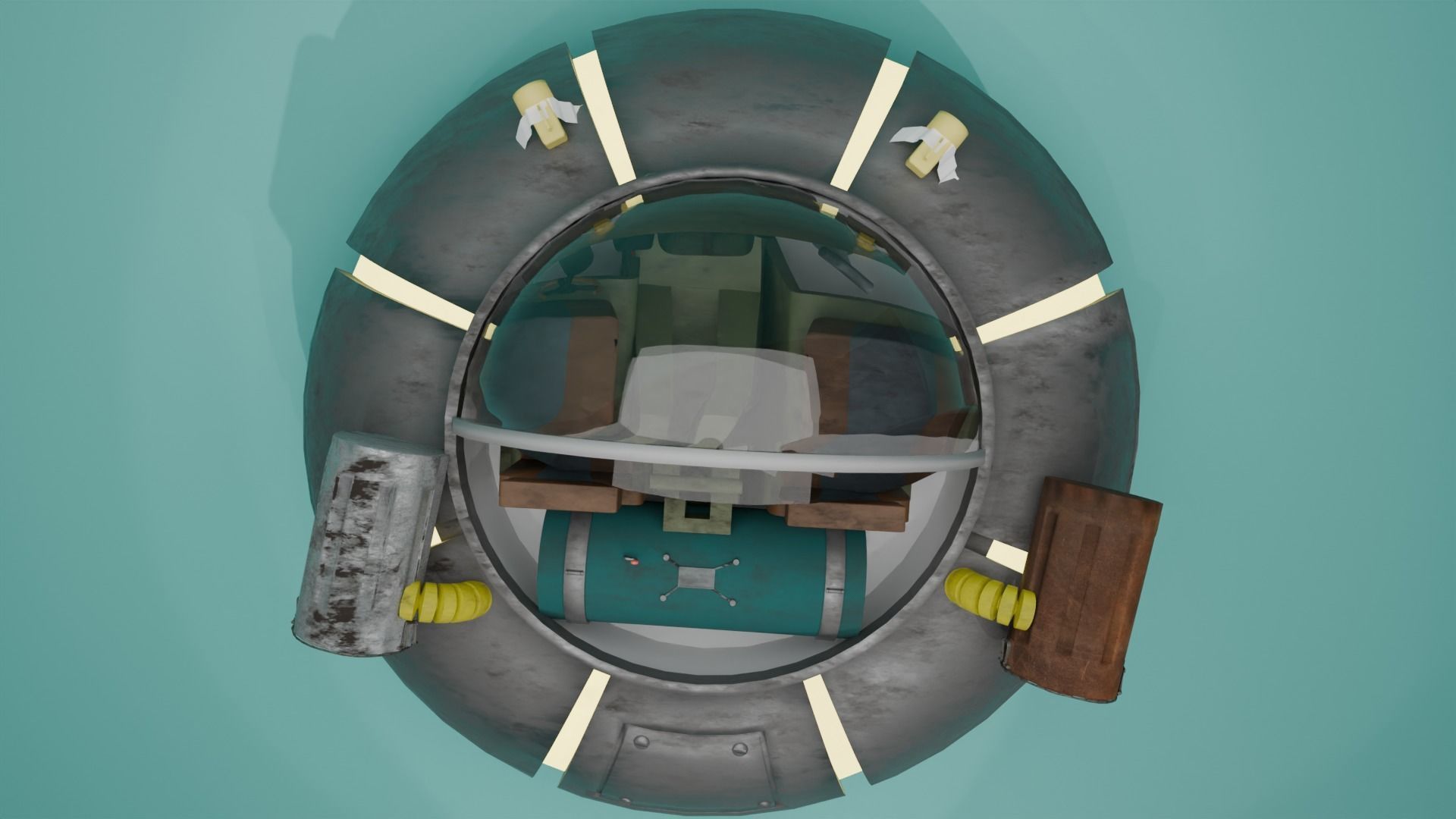 rick and morty space crusier 3D model_3