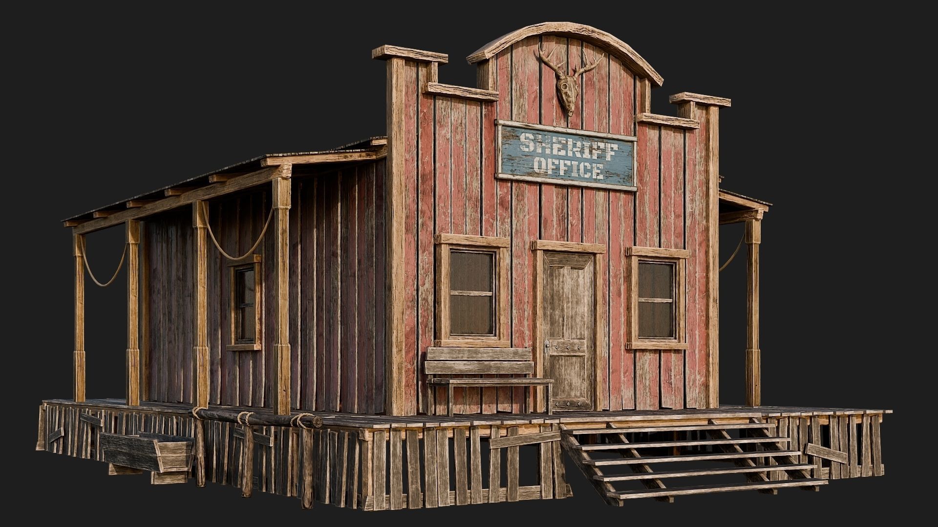 WILD WEST - 50 BUILDINGS 4K WESTERN PACK NEW Low-poly 3D model_46