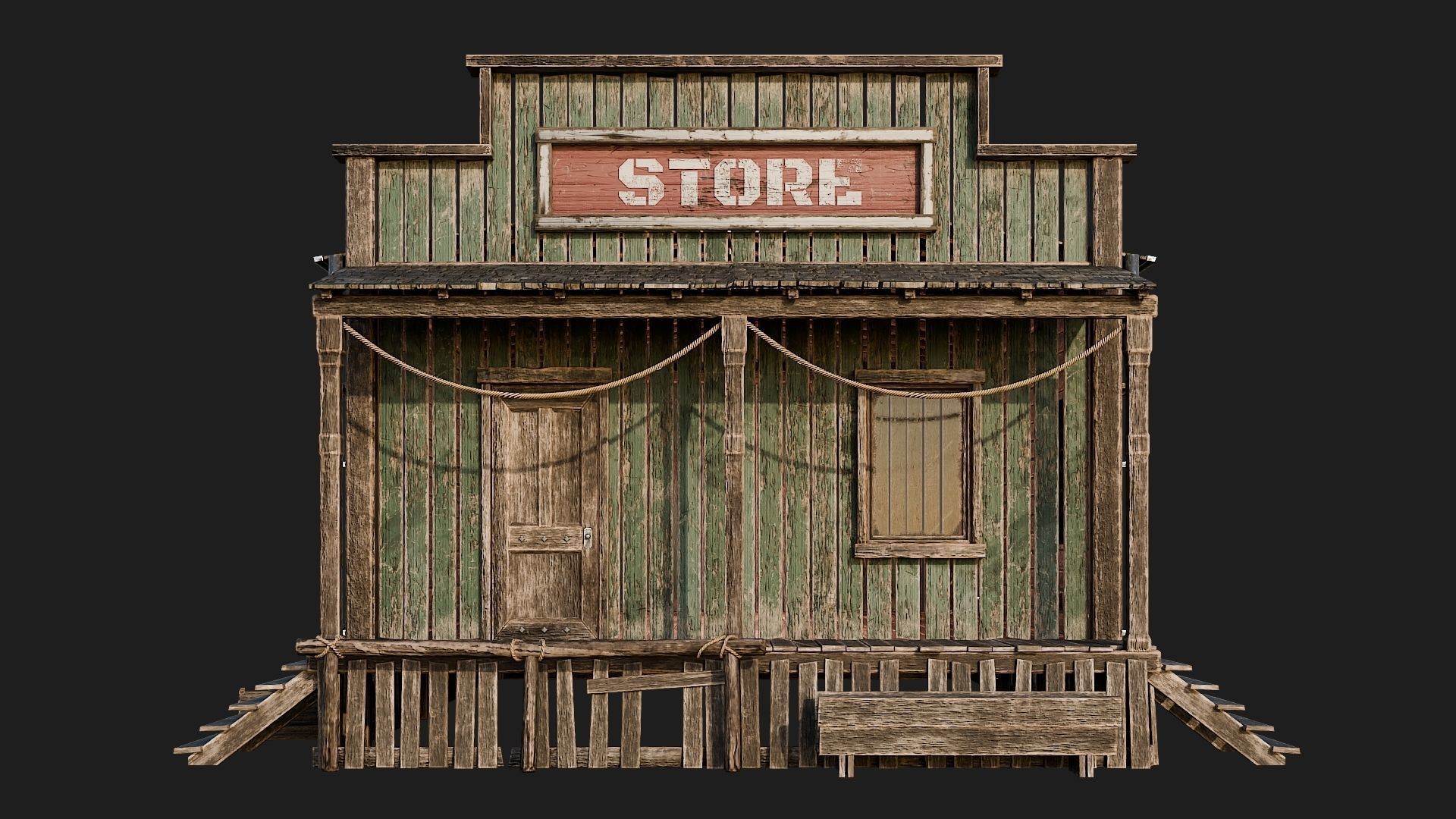 WILD WEST - 50 BUILDINGS 4K WESTERN PACK NEW Low-poly 3D model_39