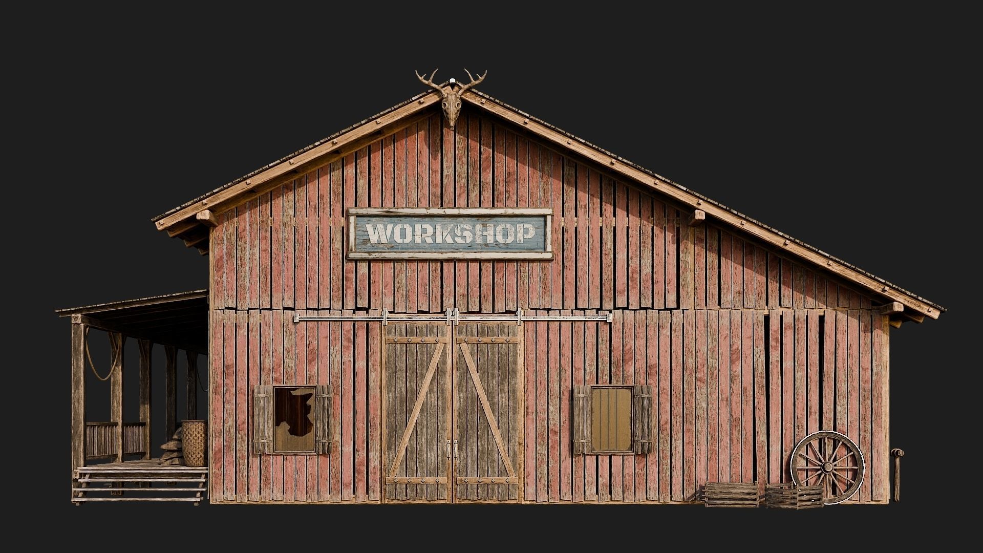 WILD WEST - 50 BUILDINGS 4K WESTERN PACK NEW Low-poly 3D model_31