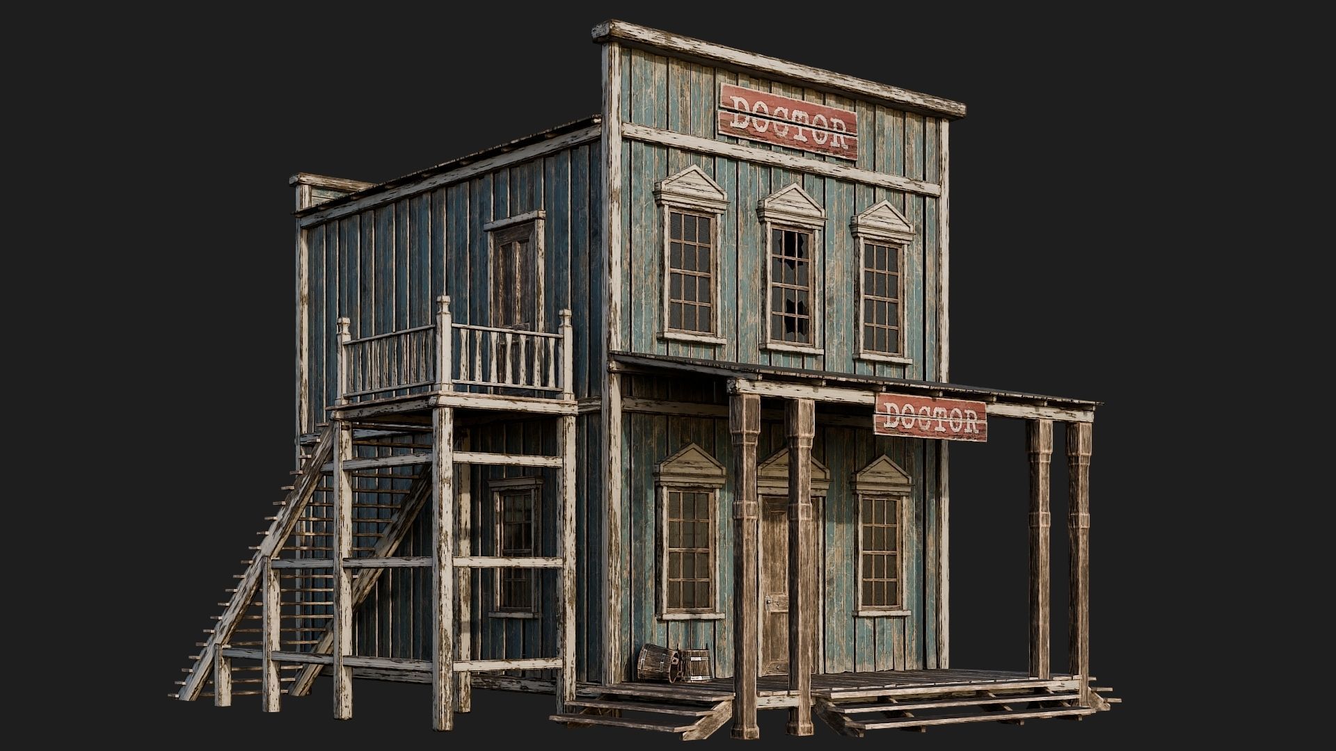 WILD WEST - 50 BUILDINGS 4K WESTERN PACK NEW Low-poly 3D model_45