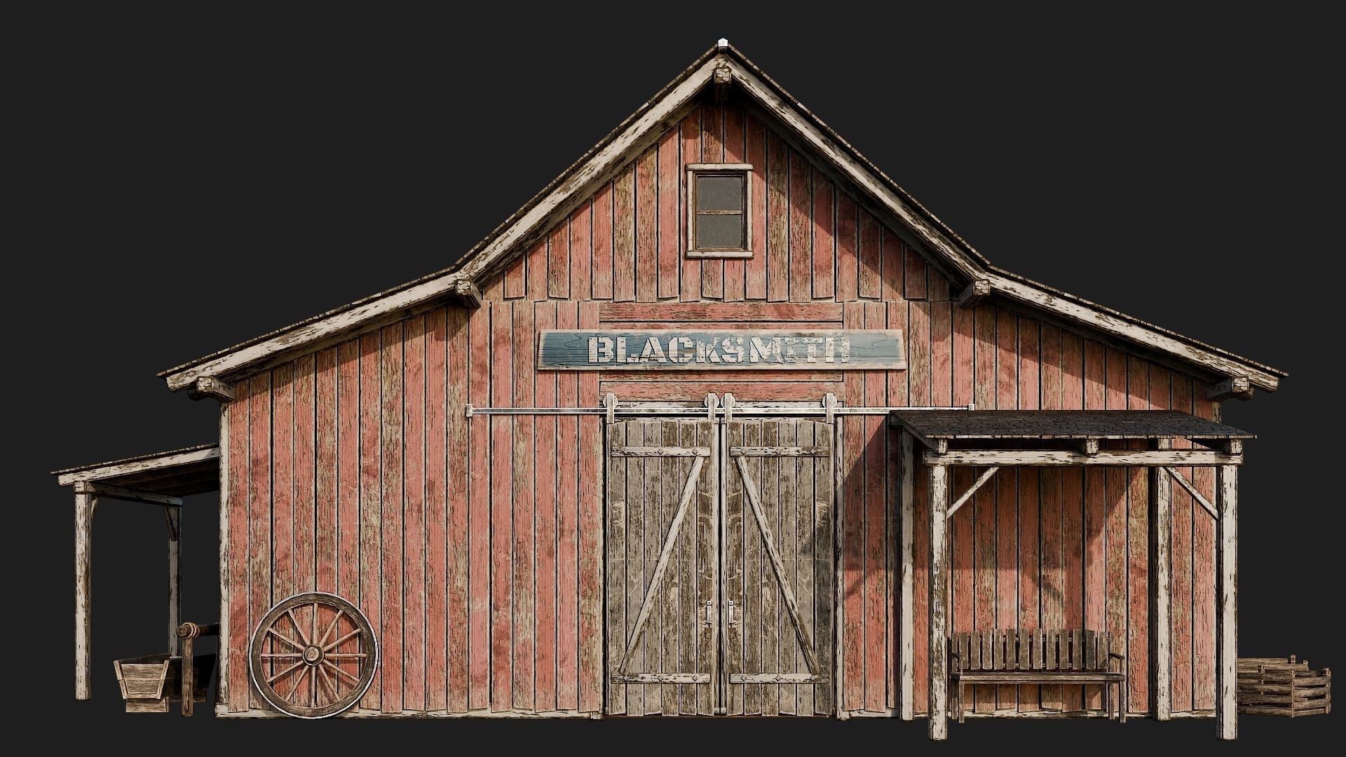 WILD WEST - 50 BUILDINGS 4K WESTERN PACK NEW Low-poly 3D model_51