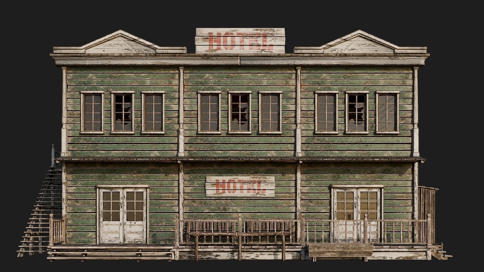 WILD WEST - 50 BUILDINGS 4K WESTERN PACK NEW Low-poly 3D model_27