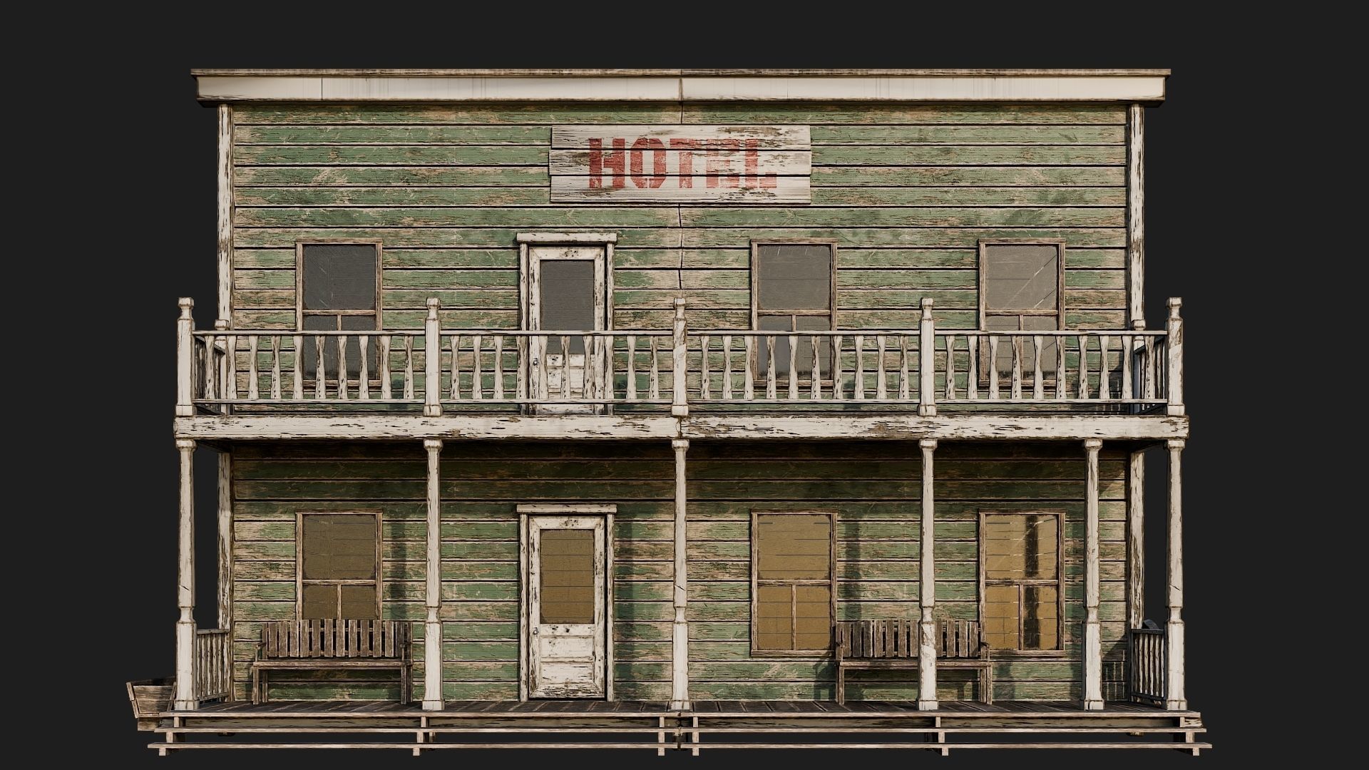 WILD WEST - 50 BUILDINGS 4K WESTERN PACK NEW Low-poly 3D model_77