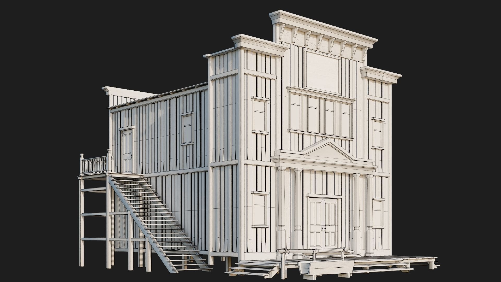 WILD WEST - 50 BUILDINGS 4K WESTERN PACK NEW Low-poly 3D model_88