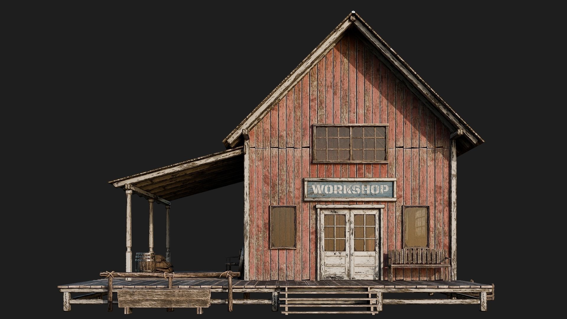 WILD WEST - 50 BUILDINGS 4K WESTERN PACK NEW Low-poly 3D model_72