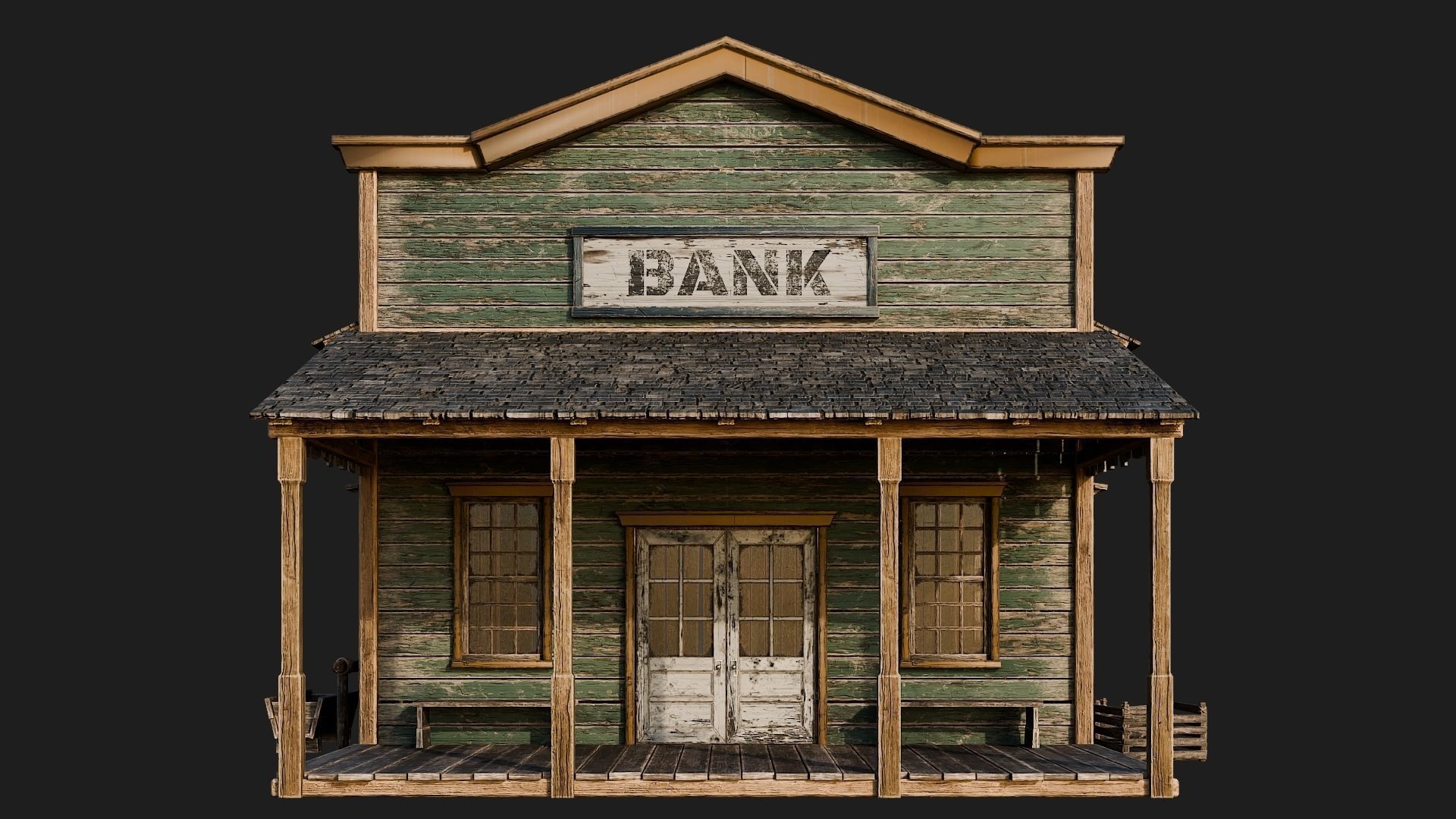 WILD WEST - 50 BUILDINGS 4K WESTERN PACK NEW Low-poly 3D model_65
