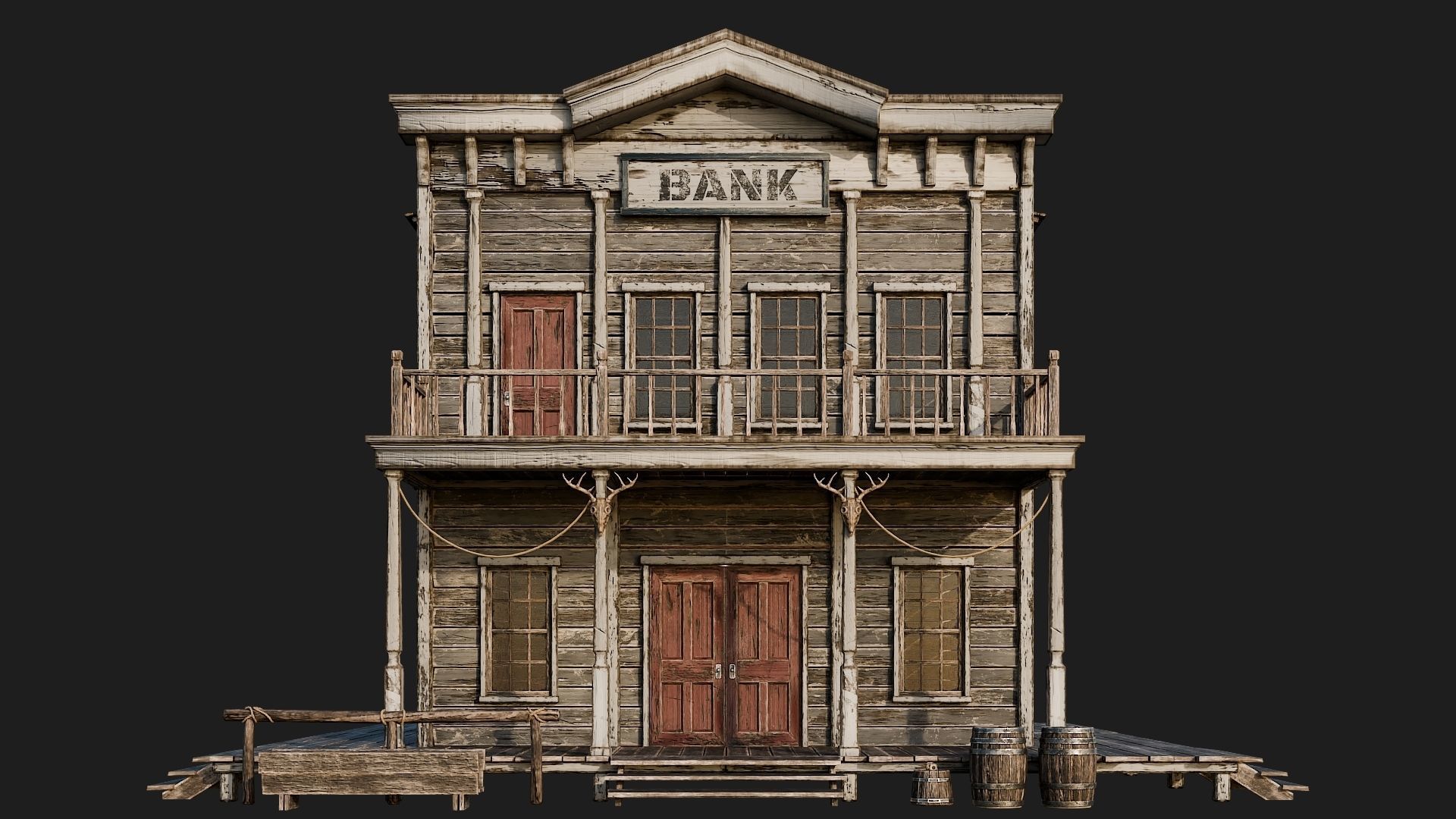 WILD WEST - 50 BUILDINGS 4K WESTERN PACK NEW Low-poly 3D model_55