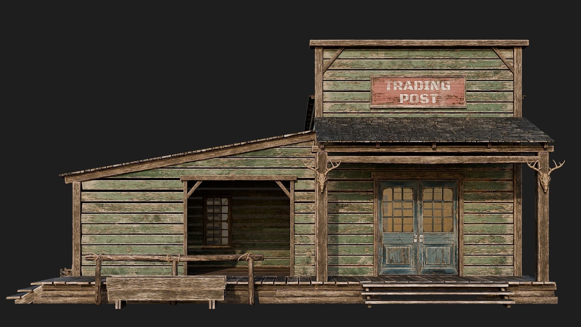 WILD WEST - 50 BUILDINGS 4K WESTERN PACK NEW Low-poly 3D model_47